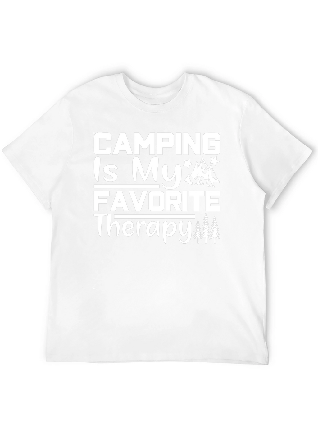Camping Is My Favorite Therapy Black T-Shirt