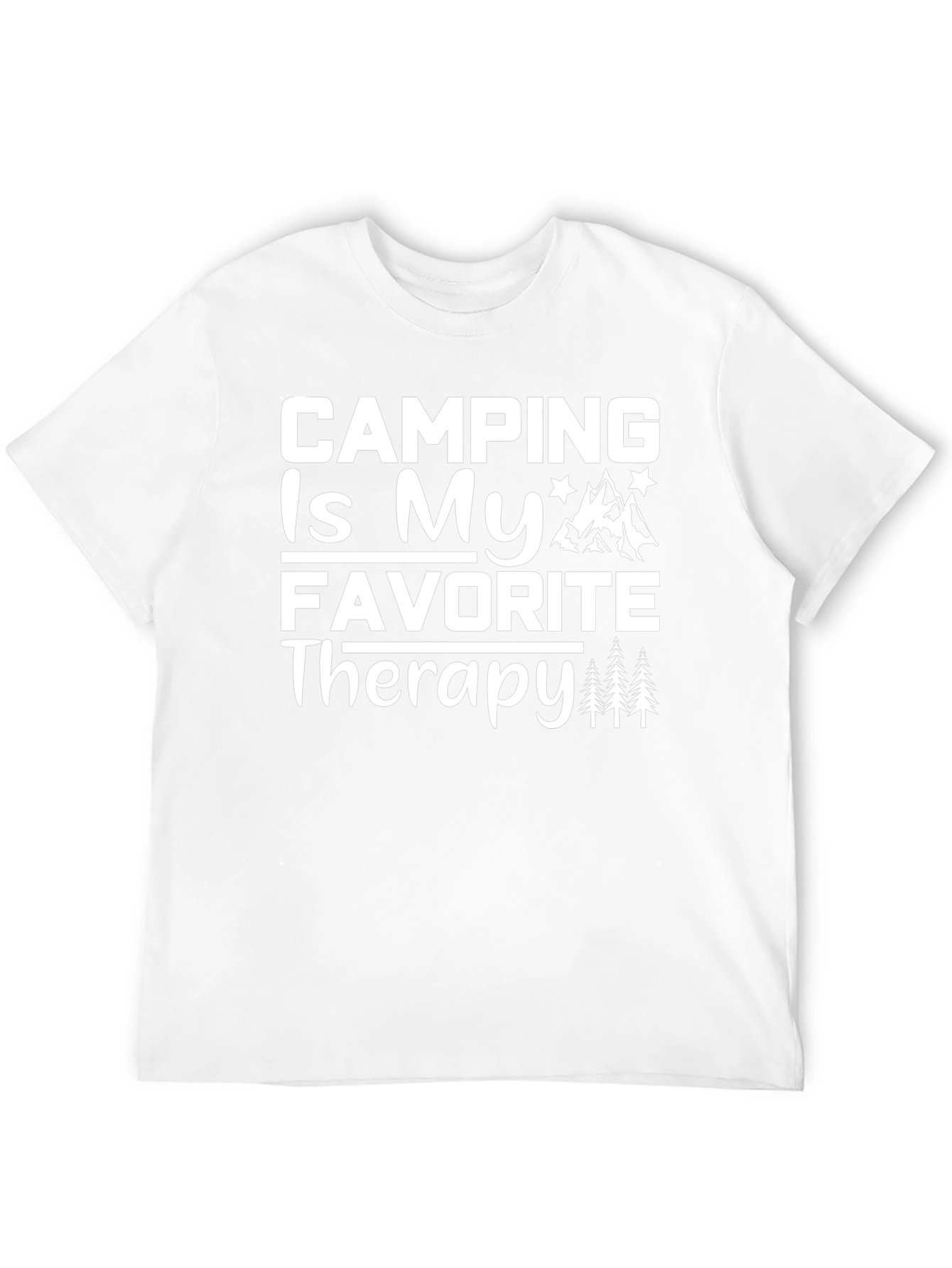 Camping Is My Favorite Therapy Black T-Shirt