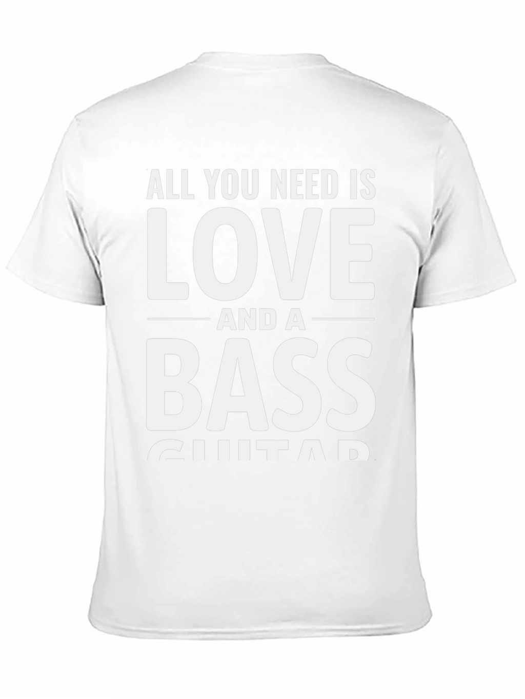 Love and Bass Guitar Black T-Shirt - Musician Tee
