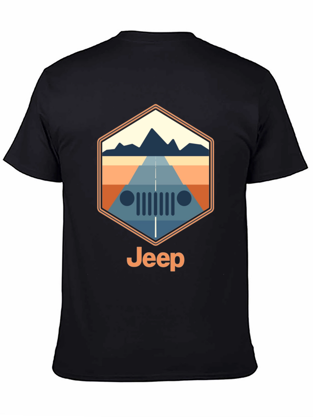 Jeep Mountain Road Trip T-Shirt - Black