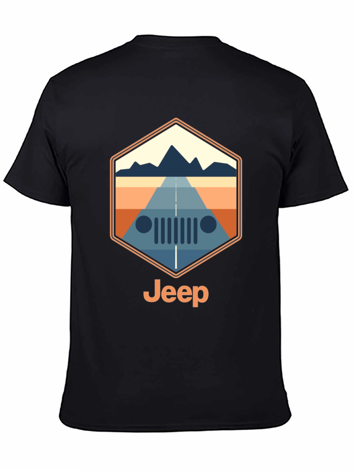 Jeep Mountain Road Trip T-Shirt - Black
