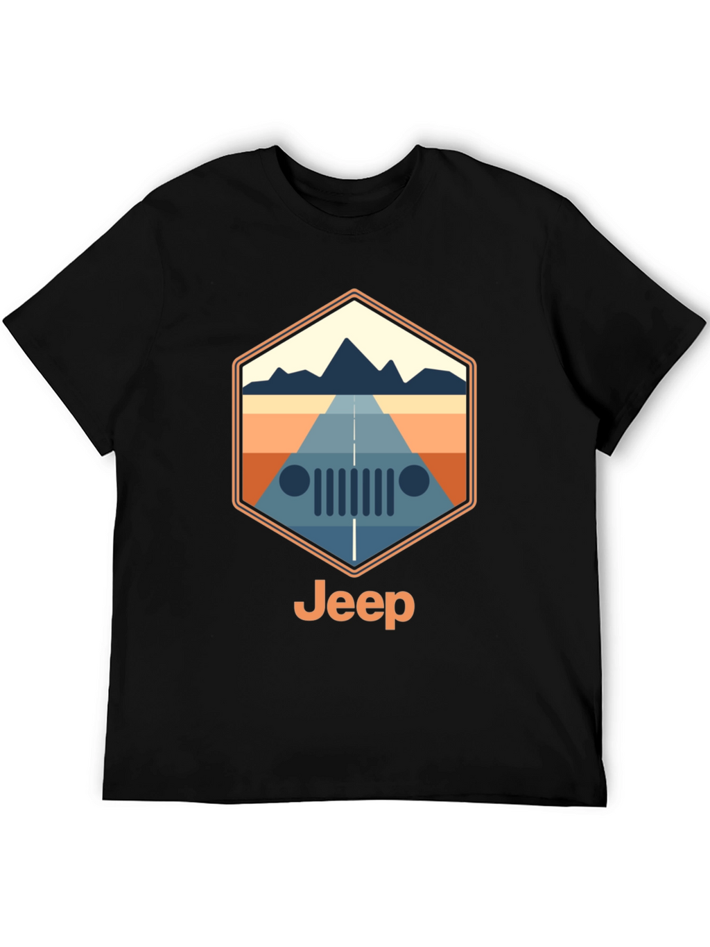 Jeep Mountain Road Trip T-Shirt - Black