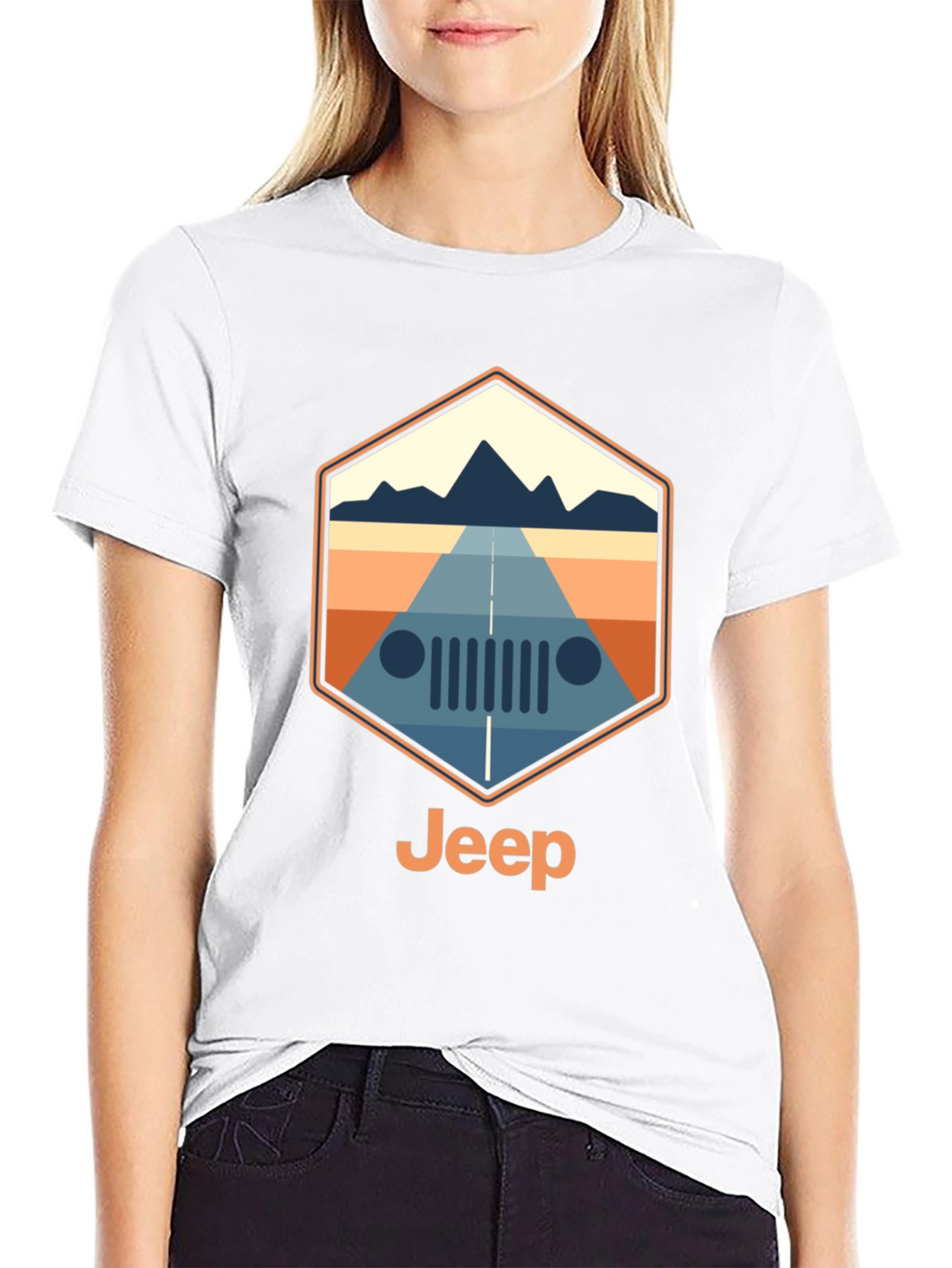 Jeep Mountain Road Trip T-Shirt - Black