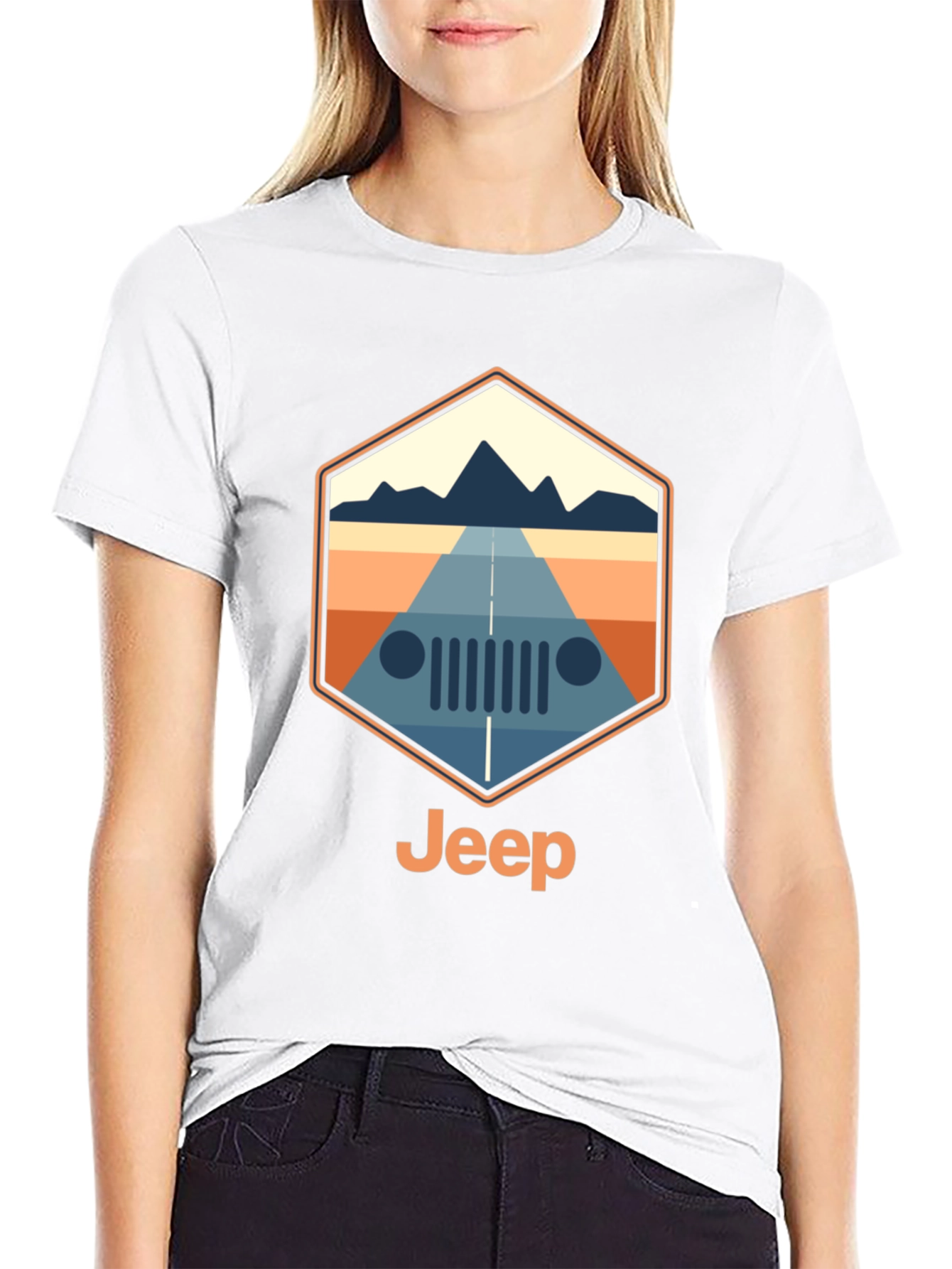 Jeep Mountain Road Trip T-Shirt - Black