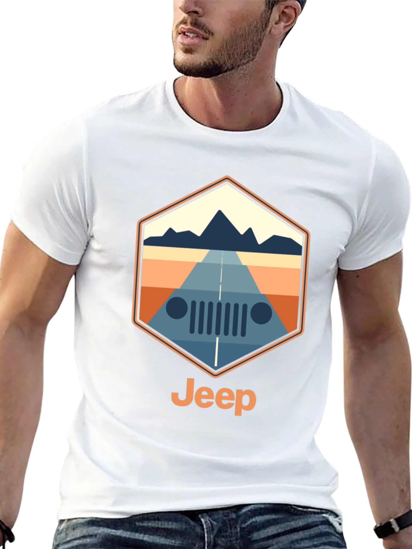 Jeep Mountain Road Trip T-Shirt - Black
