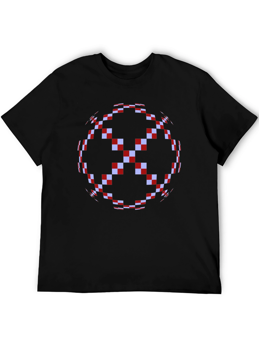 Pixelated Sphere Graphic Tee - Black
