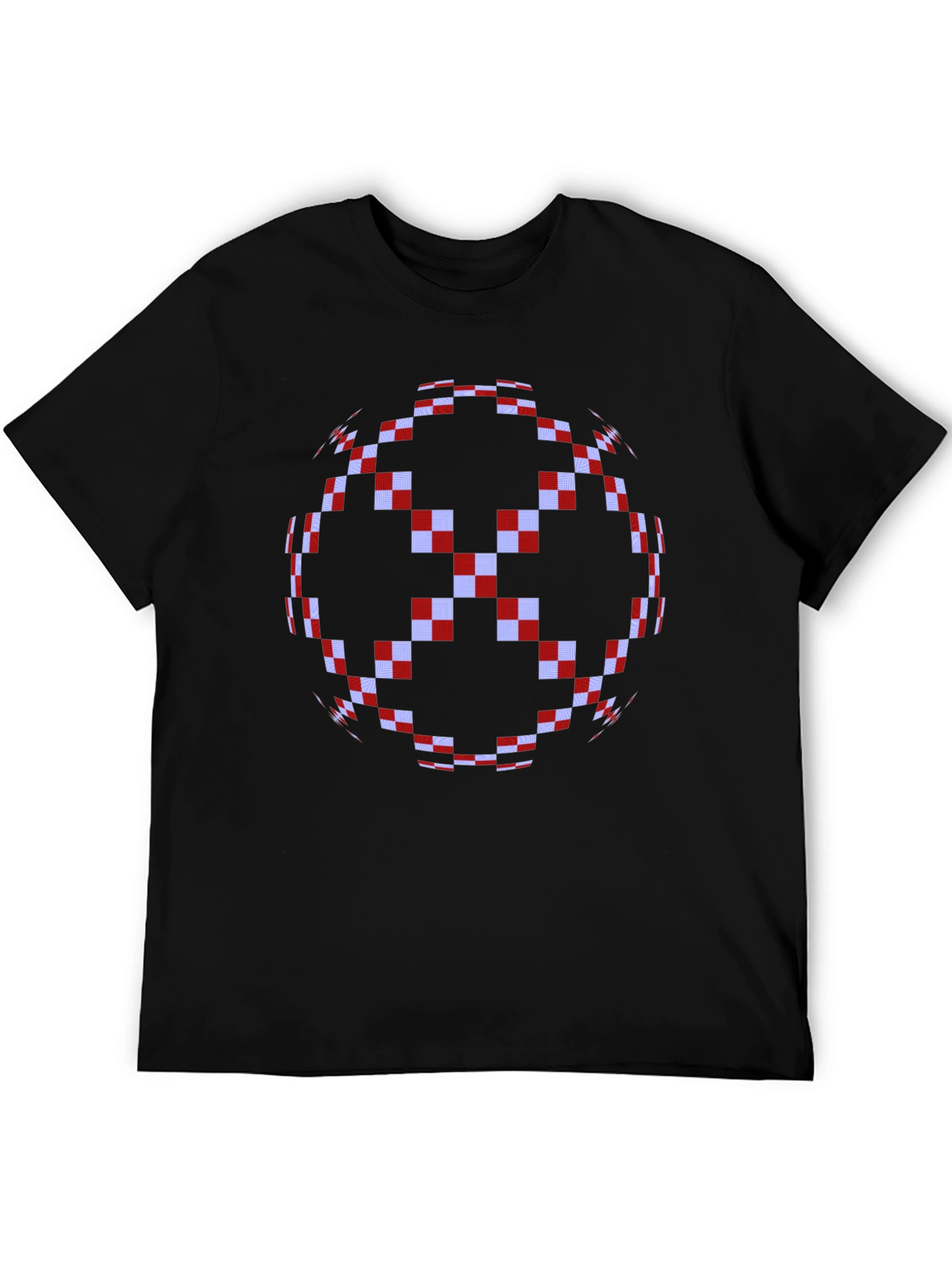 Pixelated Sphere Graphic Tee - Black