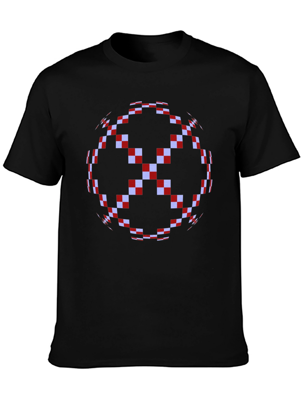 Pixelated Sphere Graphic Tee - Black