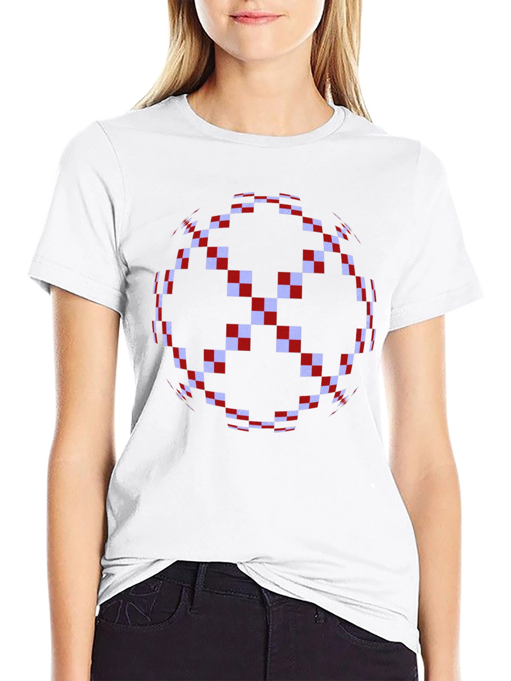 Pixelated Sphere Graphic Tee - Black