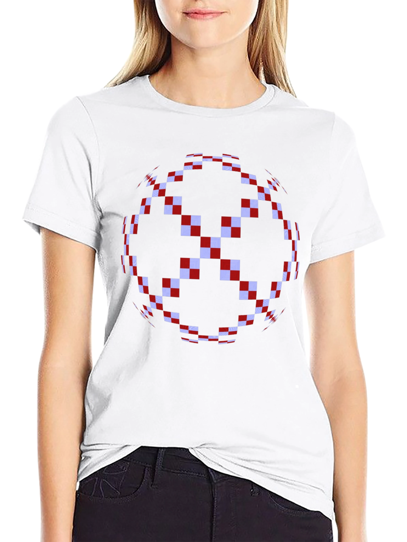 Pixelated Sphere Graphic Tee - Black