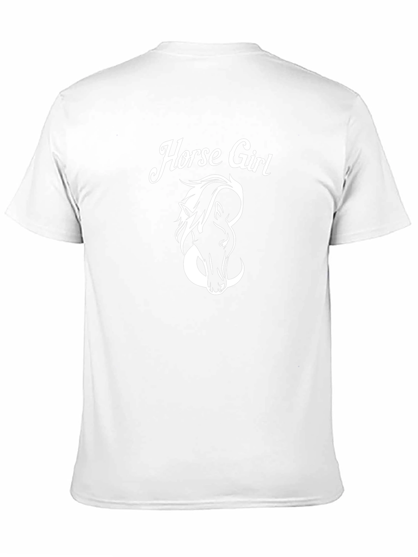 Horse Girl Graphic T-Shirt Black Cotton Tee