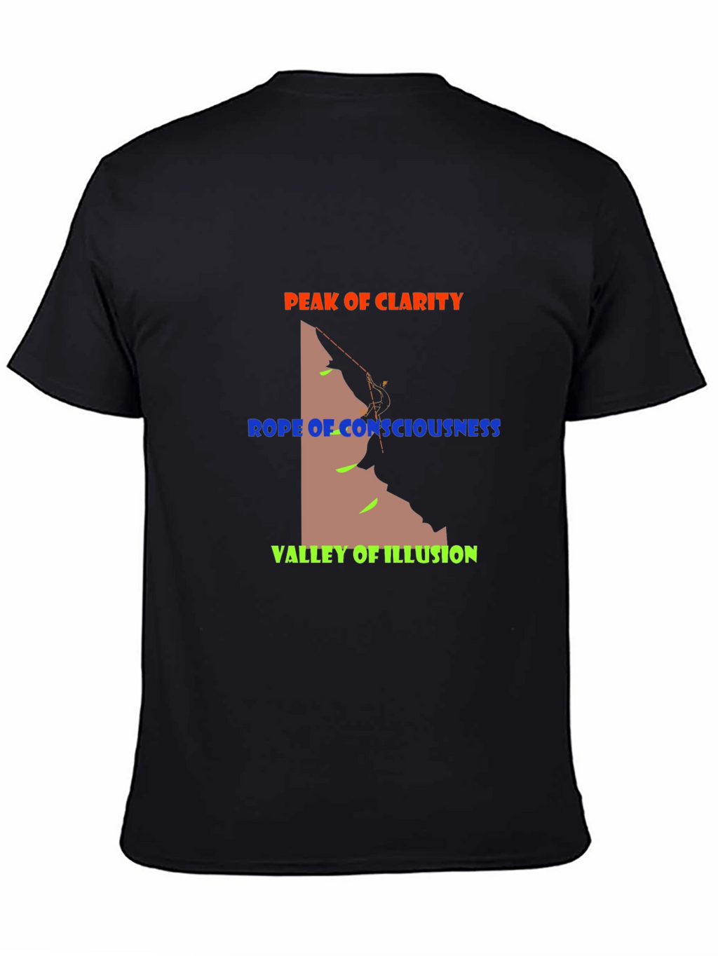 Peak Clarity Climbing Graphic Tee - Black
