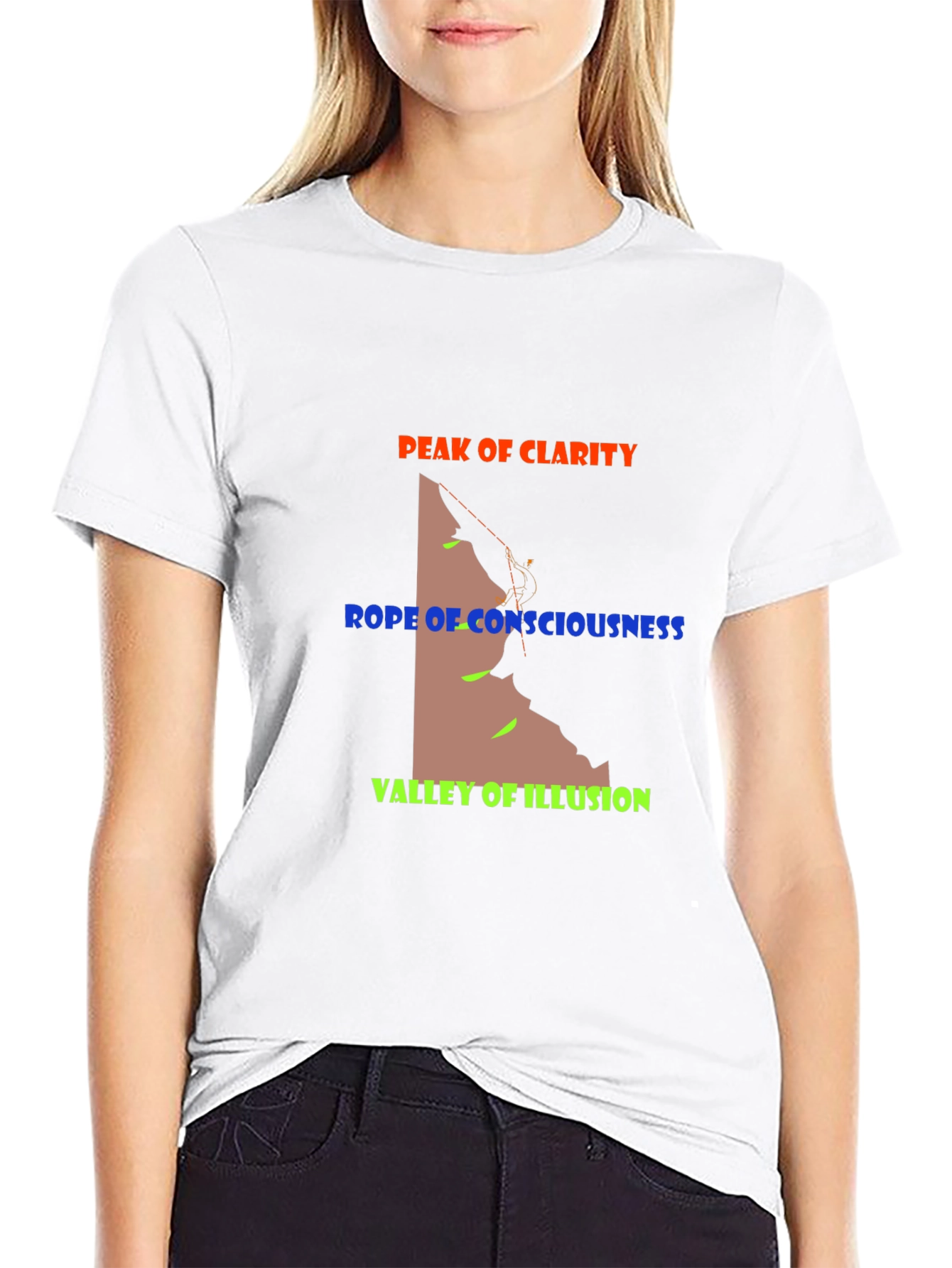 Peak Clarity Climbing Graphic Tee - Black
