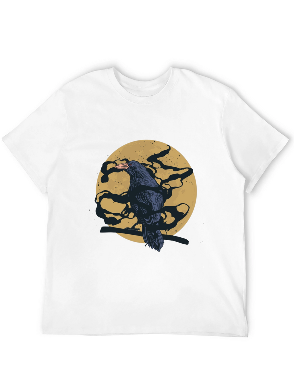 Raven Moon T-Shirt - Mens Black Graphic Tee