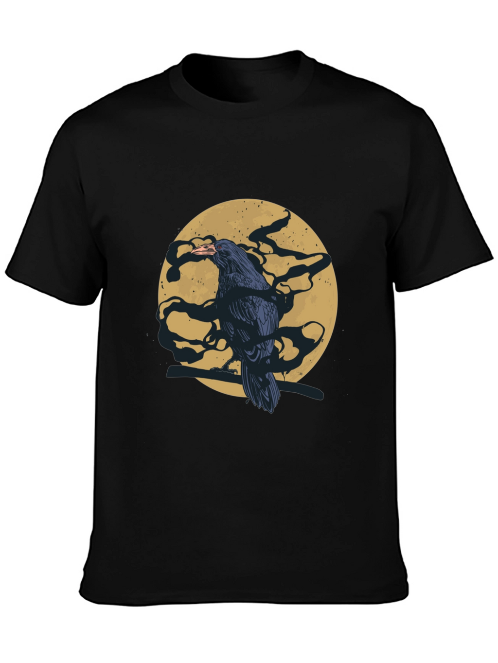 Raven Moon T-Shirt - Mens Black Graphic Tee
