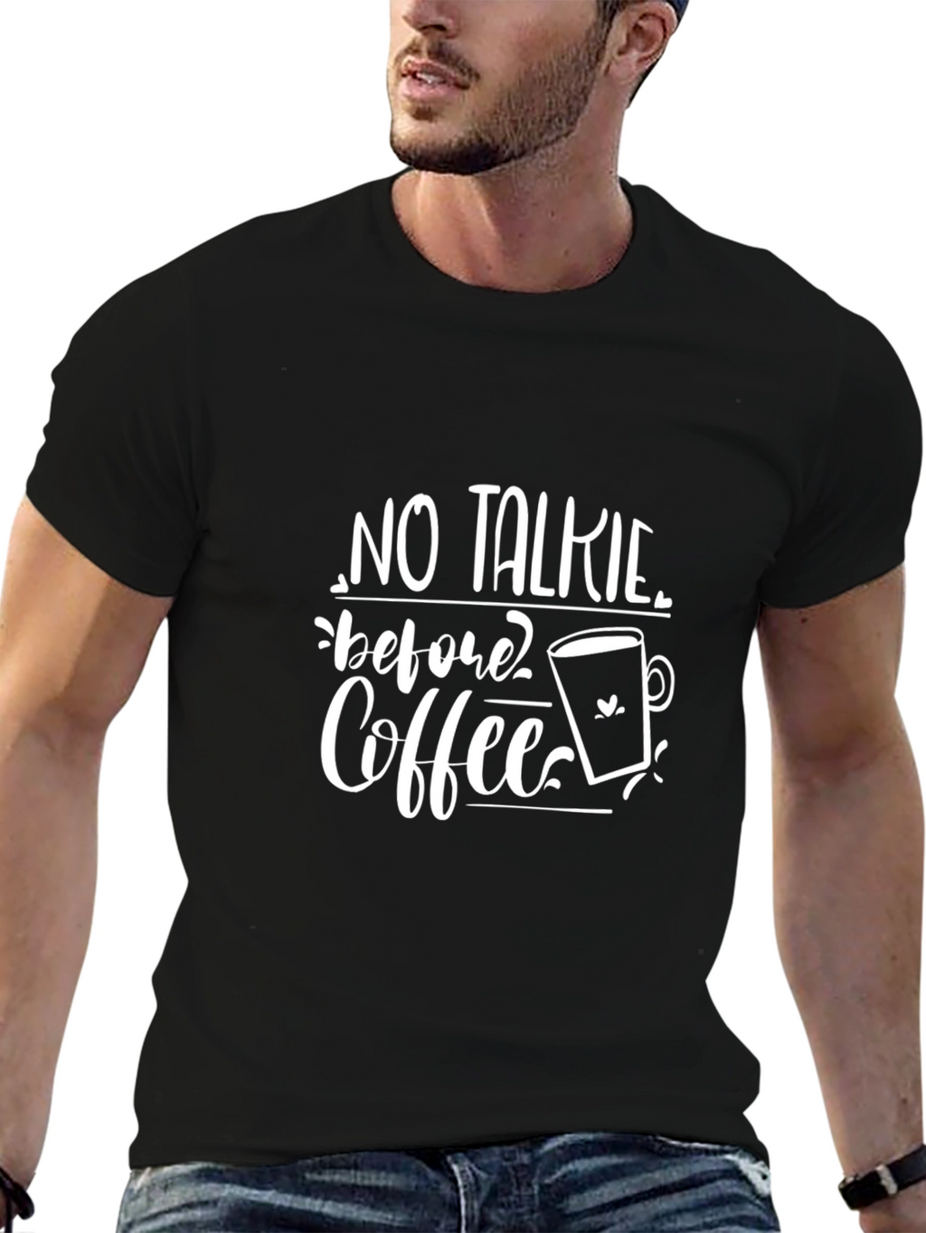 No Talkie Before Coffee Graphic T-Shirt