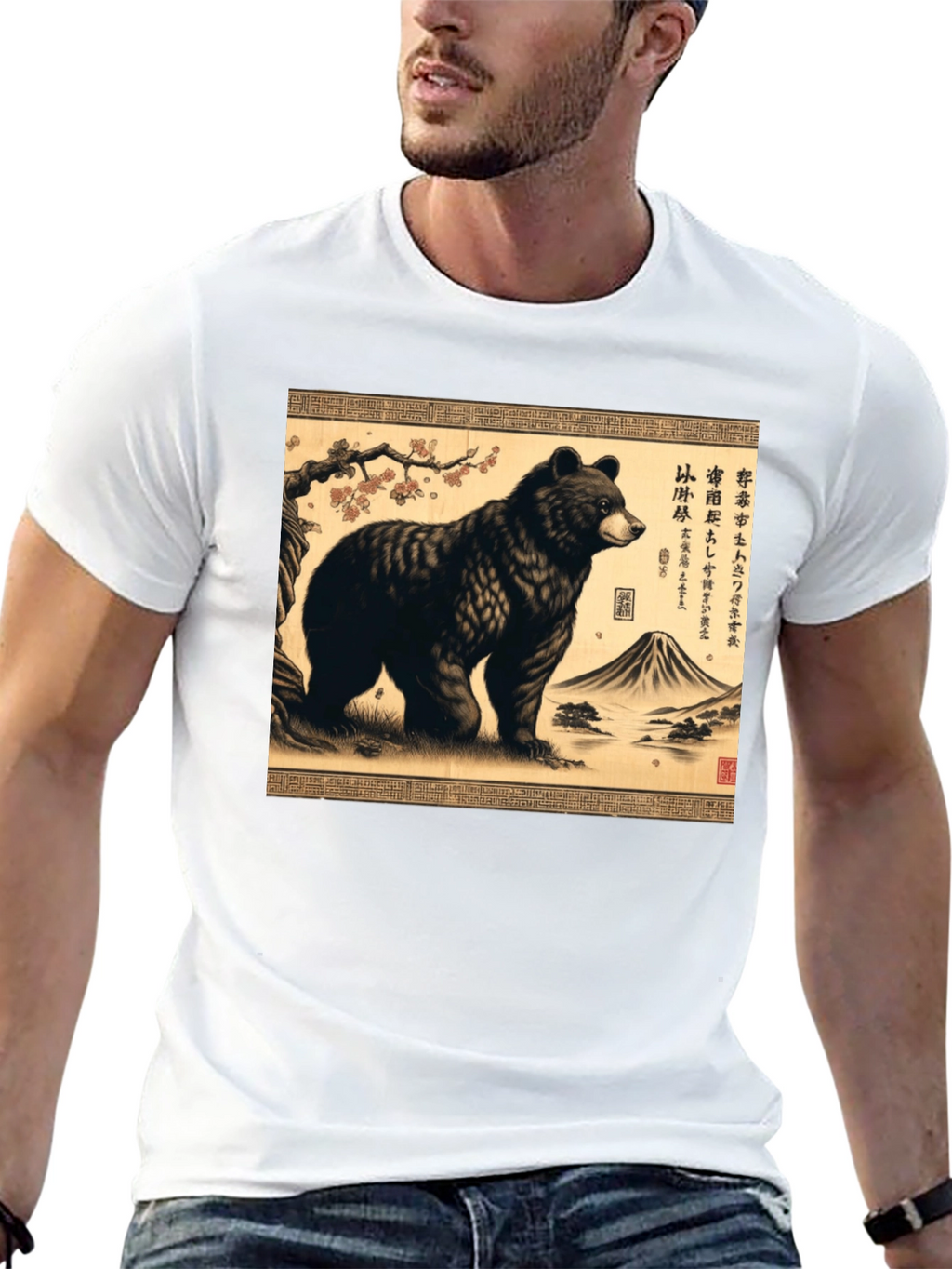 Bear Japanese Art T-Shirt