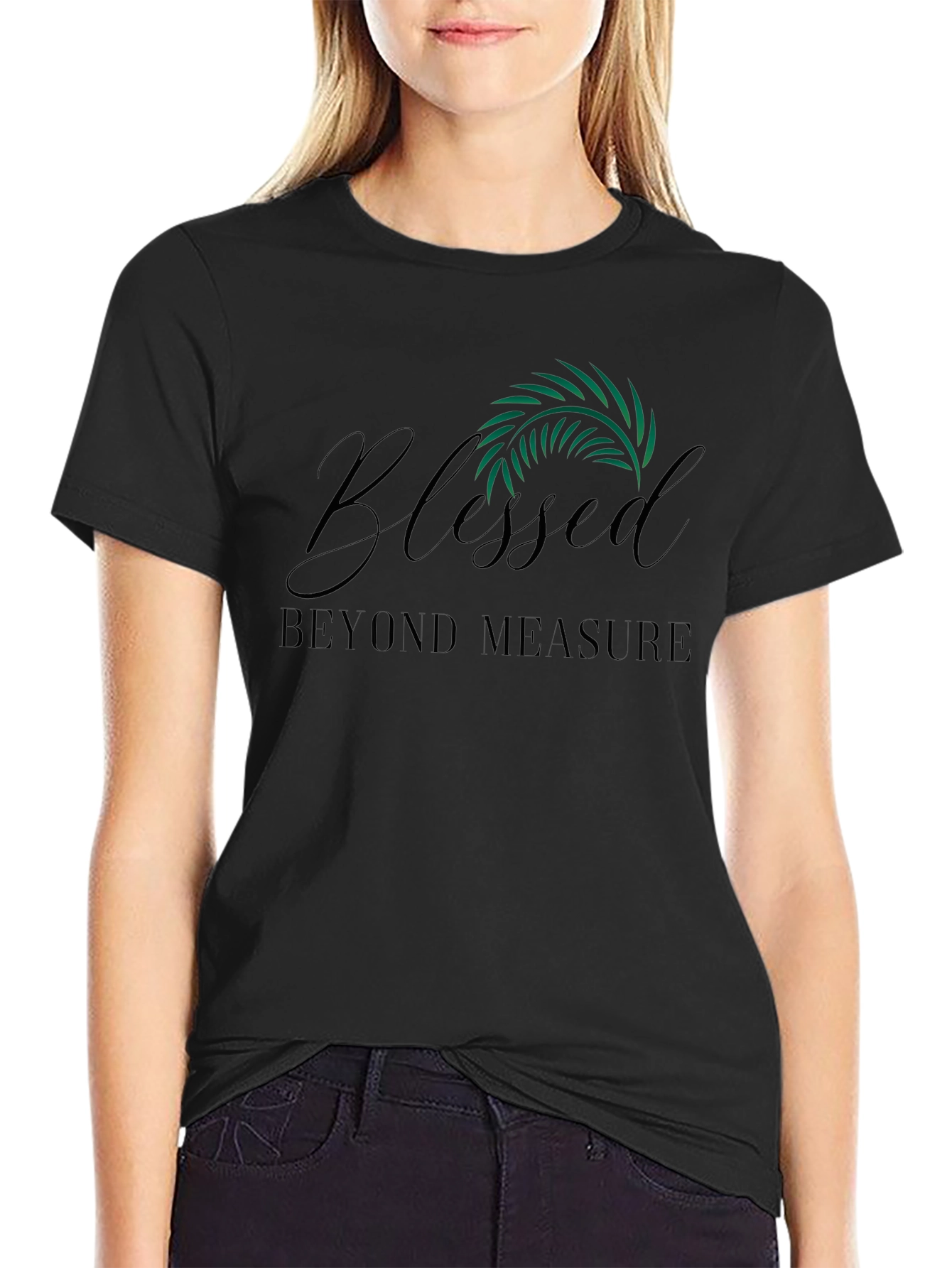 Blessed Beyond Measure Black Graphic Tee