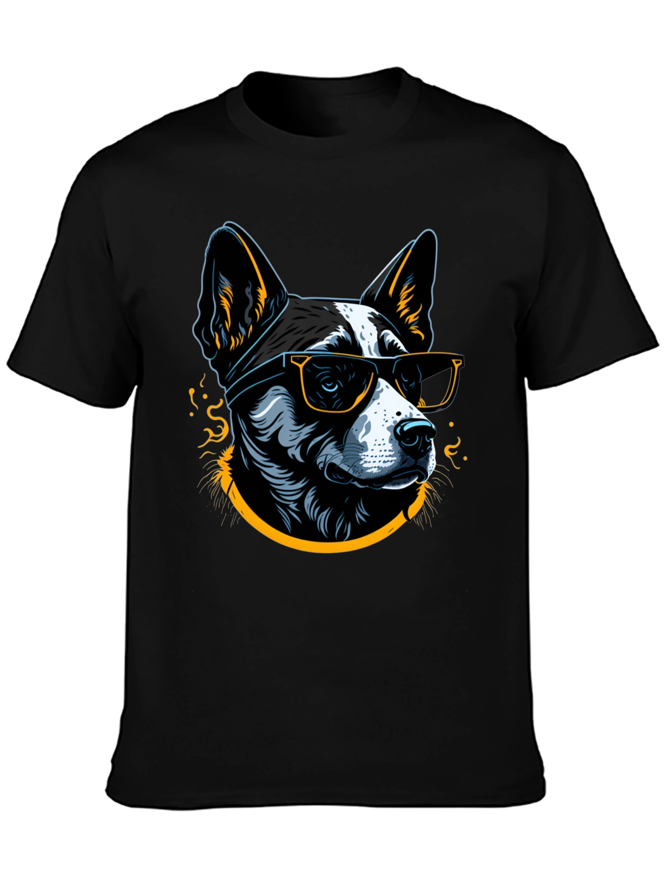 Cool Dog Graphic Tee - Mens Black T-Shirt