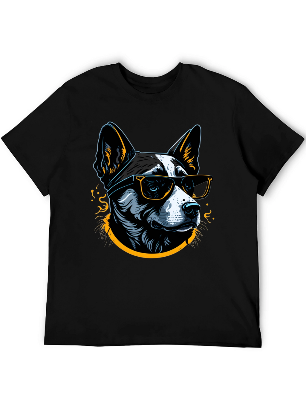 Cool Dog Graphic Tee - Mens Black T-Shirt