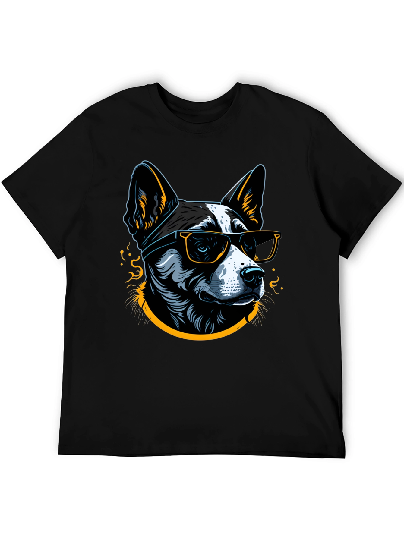 Cool Dog Graphic Tee - Mens Black T-Shirt