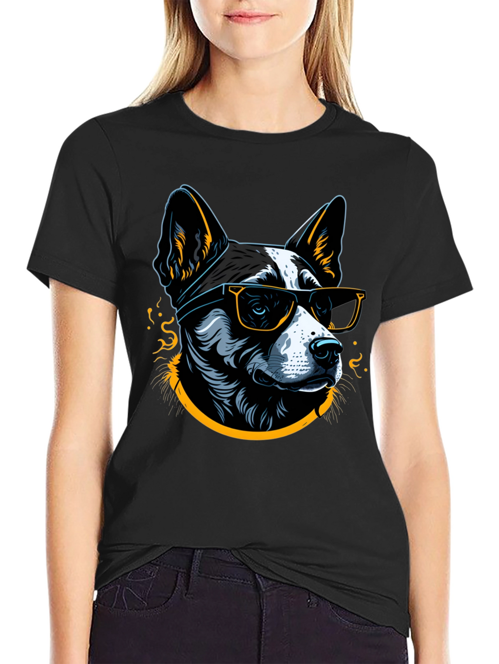 Cool Dog Graphic Tee - Mens Black T-Shirt