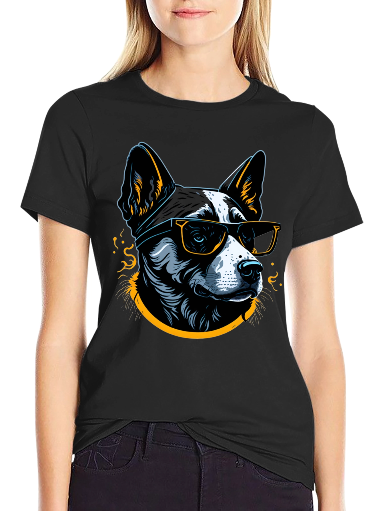 Cool Dog Graphic Tee - Mens Black T-Shirt