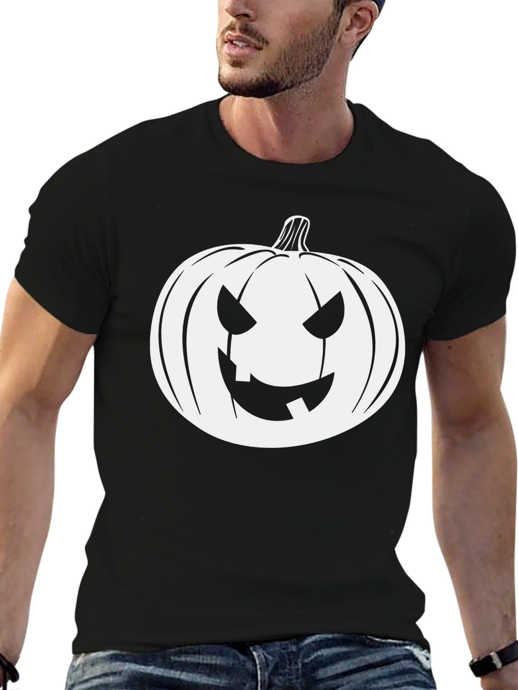 Halloween Pumpkin Graphic Tee - Spooky Season Shirt