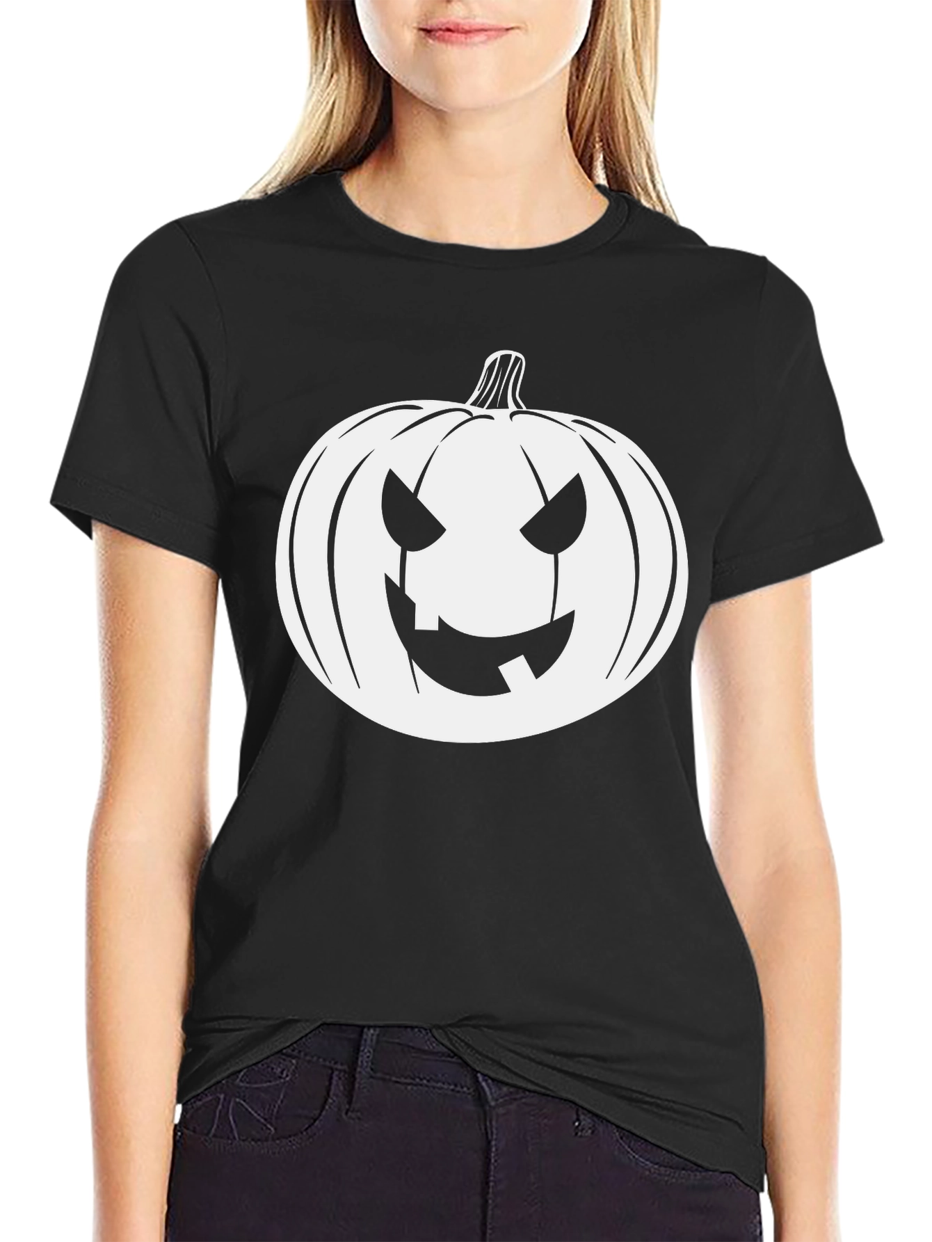 Halloween Pumpkin Graphic Tee - Spooky Season Shirt