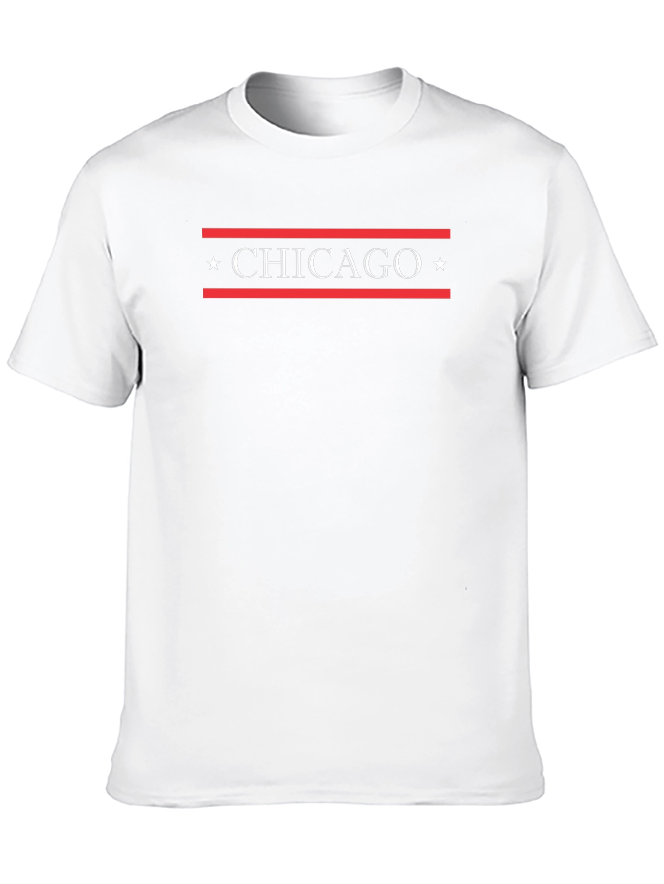 Chicago Star Graphic Tee - Black Cotton T-Shirt