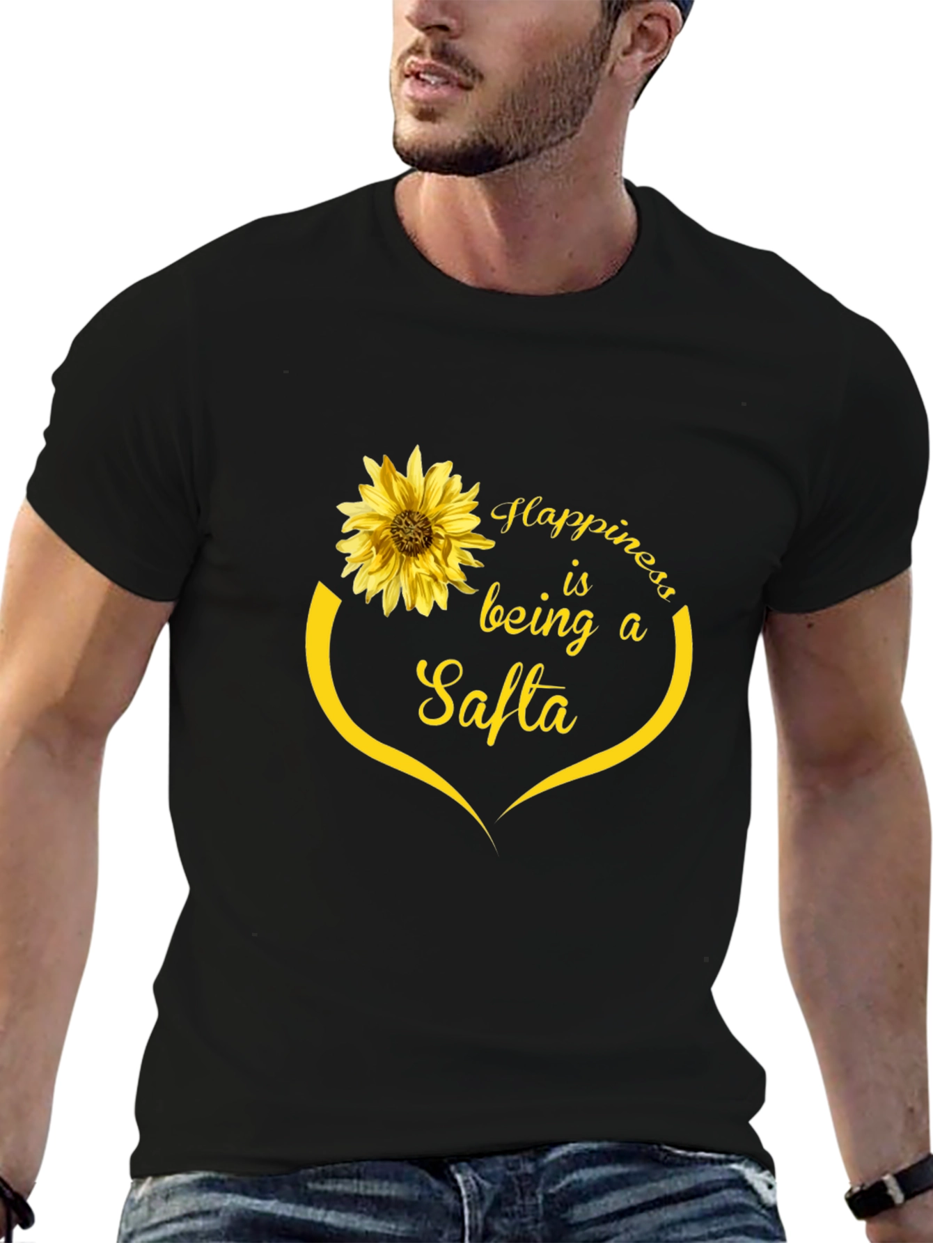 Happiness is Being a Safta Sunflower T-Shirt