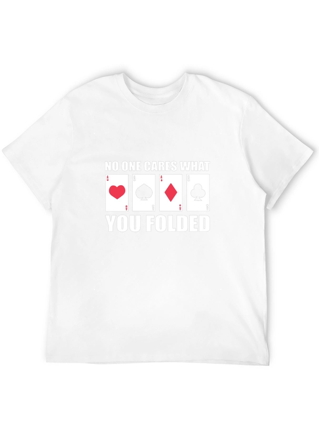 Poker Player T-Shirt - No One Cares What You Folded