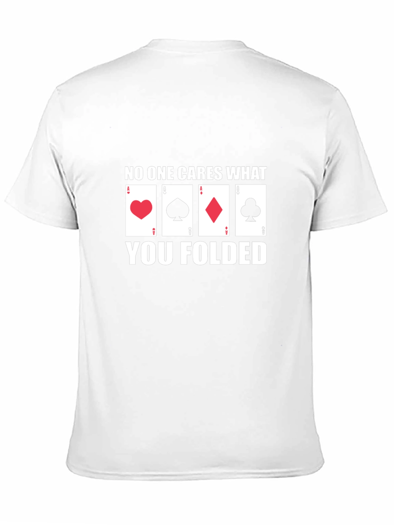 Poker Player T-Shirt - No One Cares What You Folded