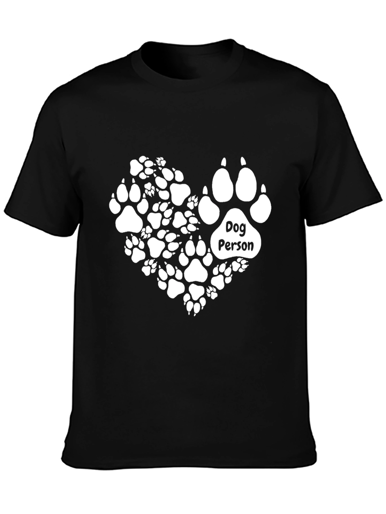 Dog Person Paw Print Heart T-Shirt