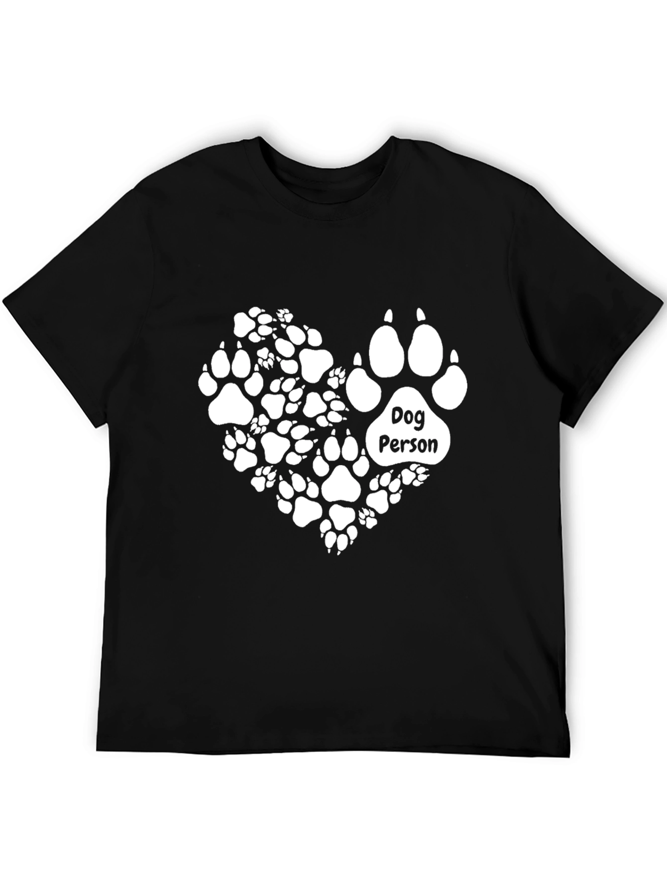 Dog Person Paw Print Heart T-Shirt