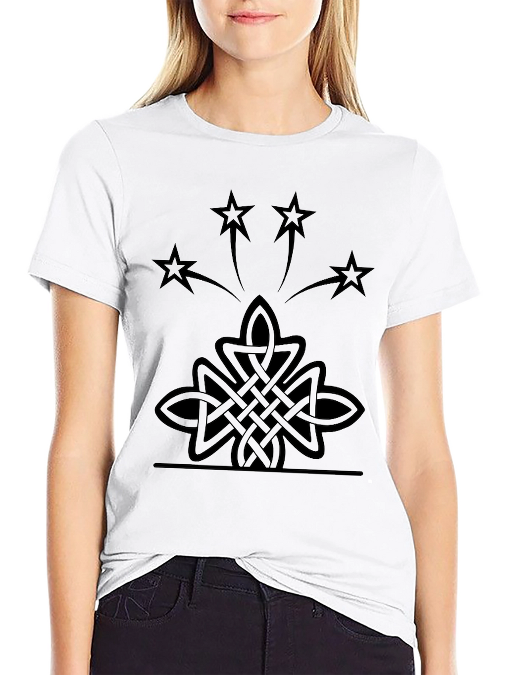 Celtic Knot Starburst Black T-Shirt