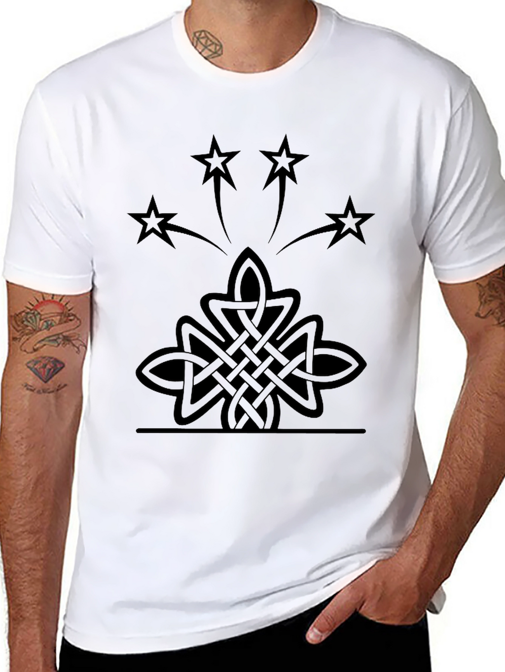 Celtic Knot Starburst Black T-Shirt