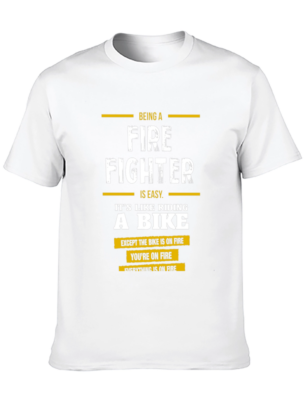 Firefighter T-Shirt: Riding a Bike on Fire