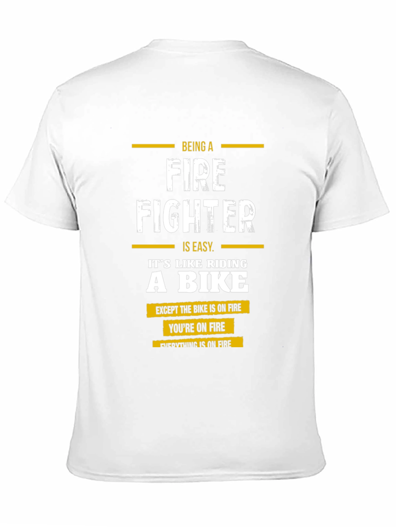 Firefighter T-Shirt: Riding a Bike on Fire