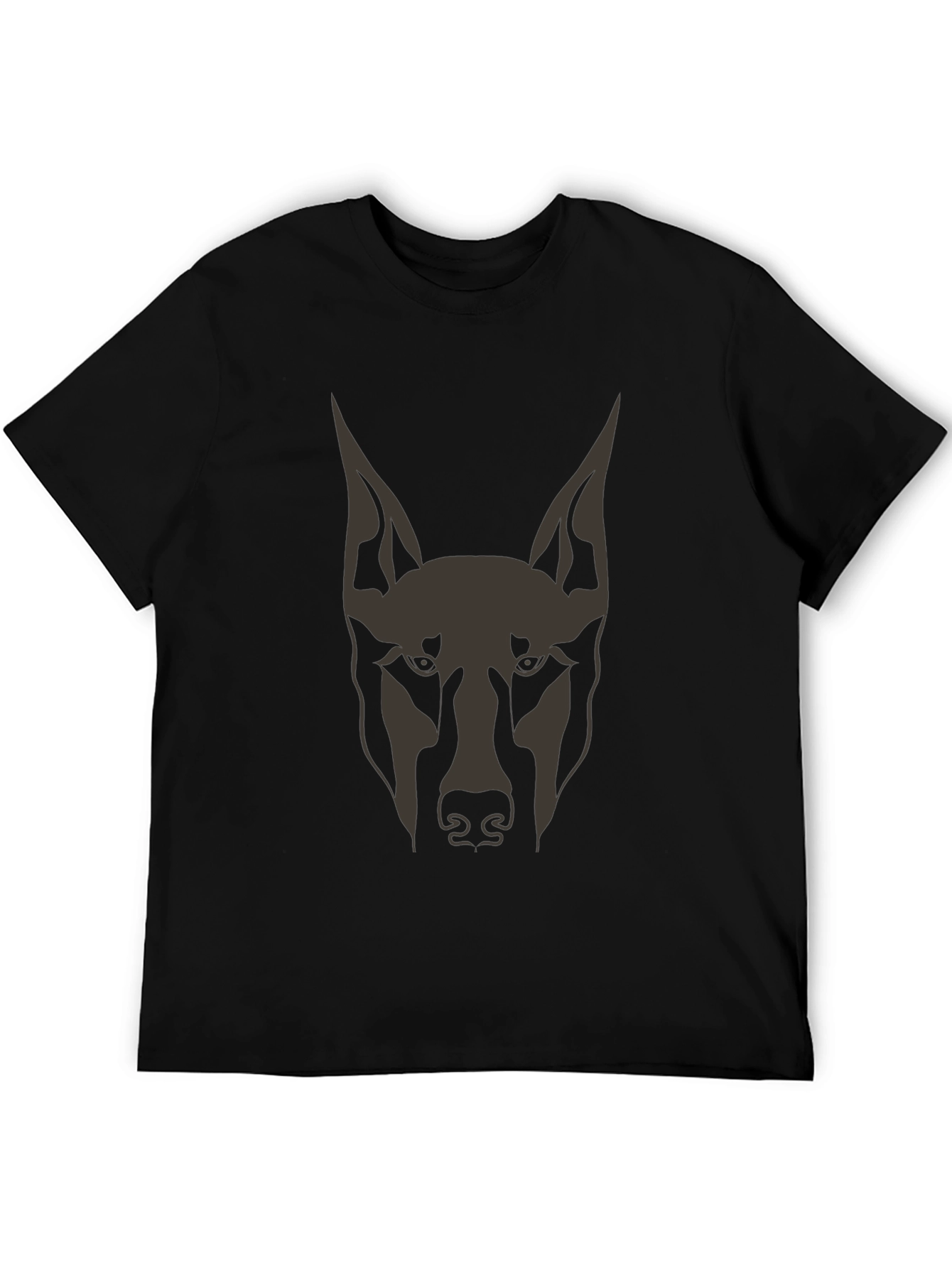 Doberman Dog Graphic Tee - Mens Black T-Shirt