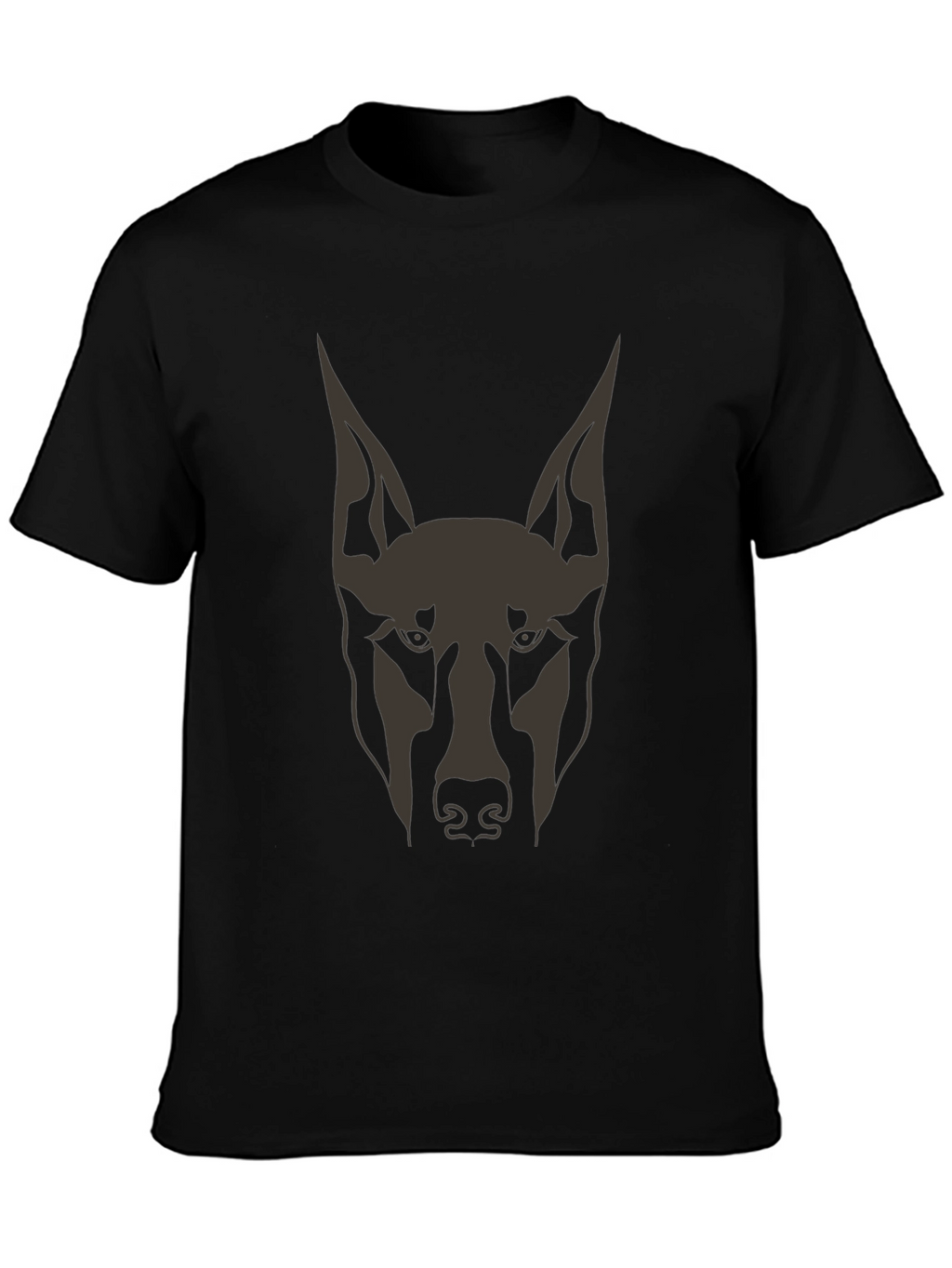 Doberman Dog Graphic Tee - Mens Black T-Shirt