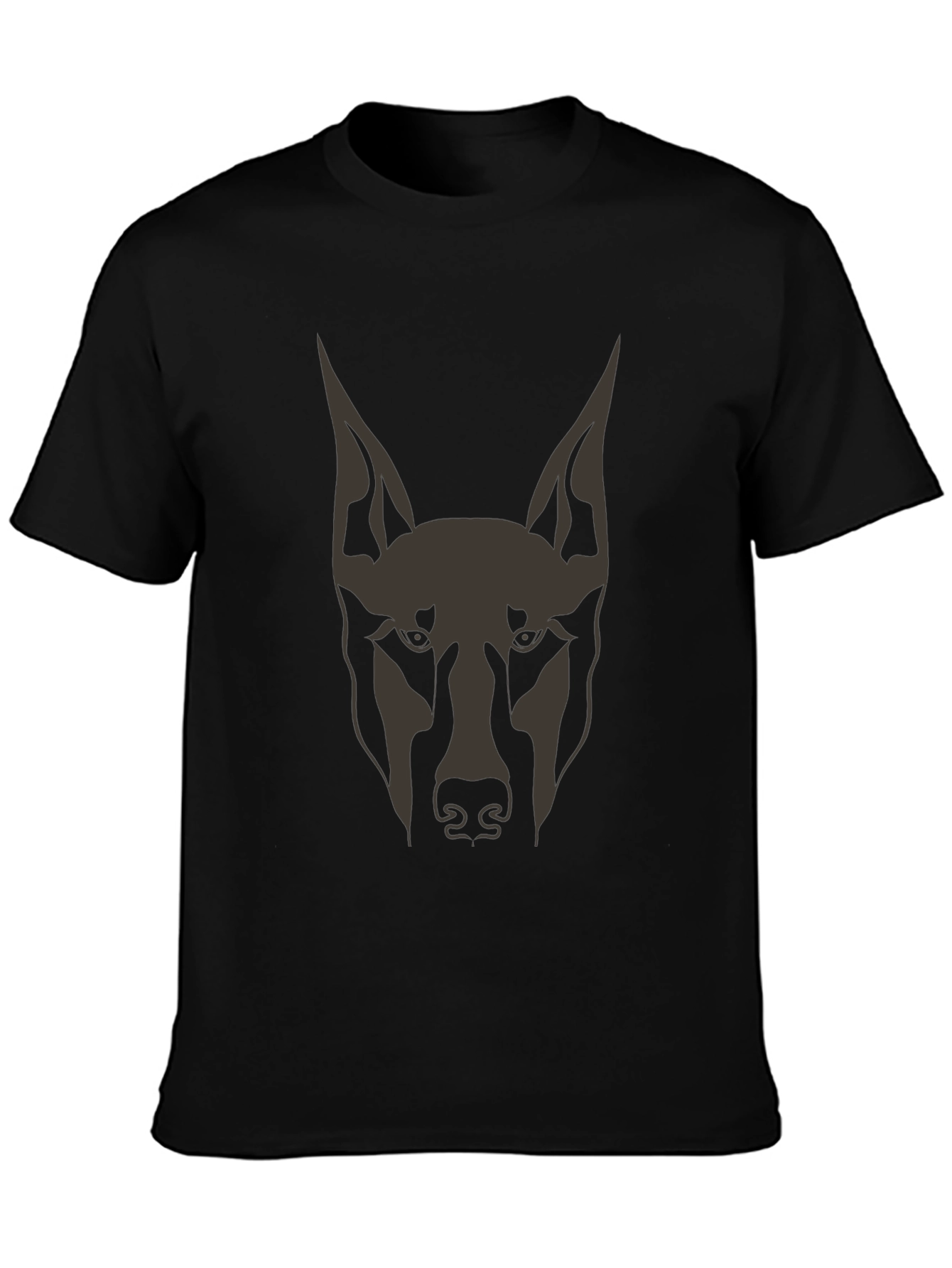 Doberman Dog Graphic Tee - Mens Black T-Shirt