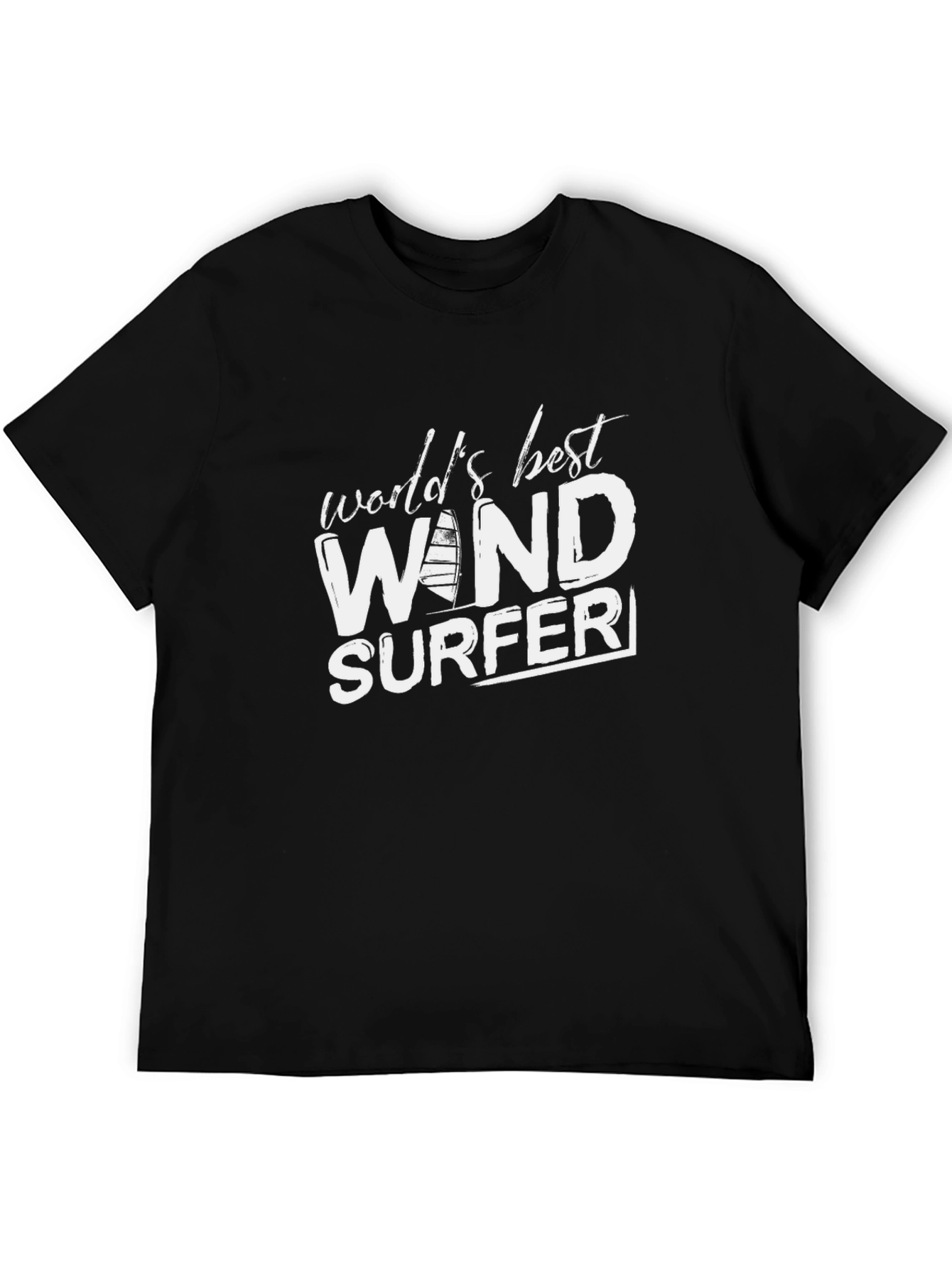 Worlds Best Wind Surfer T-Shirt | Black Cotton Tee