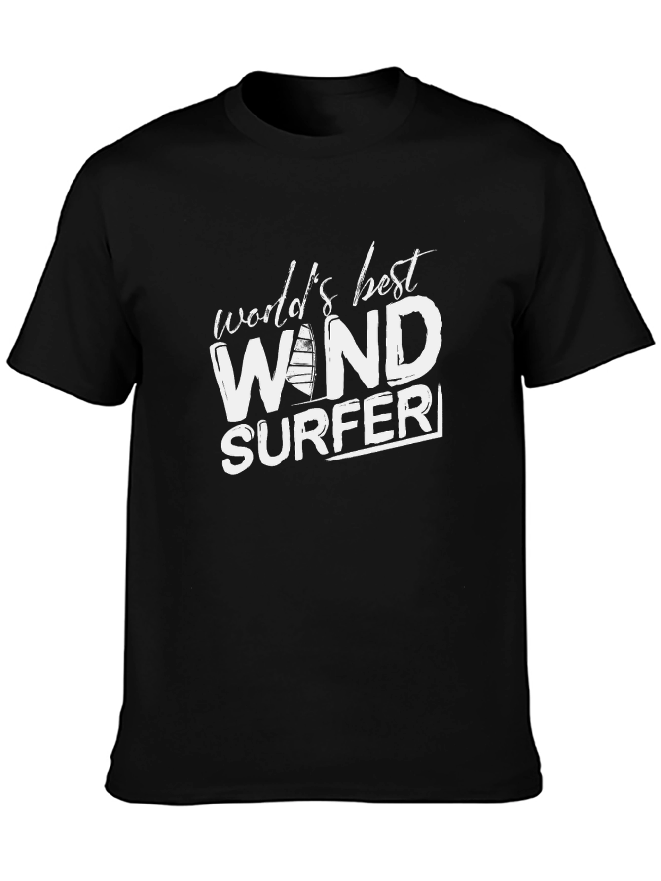 Worlds Best Wind Surfer T-Shirt | Black Cotton Tee