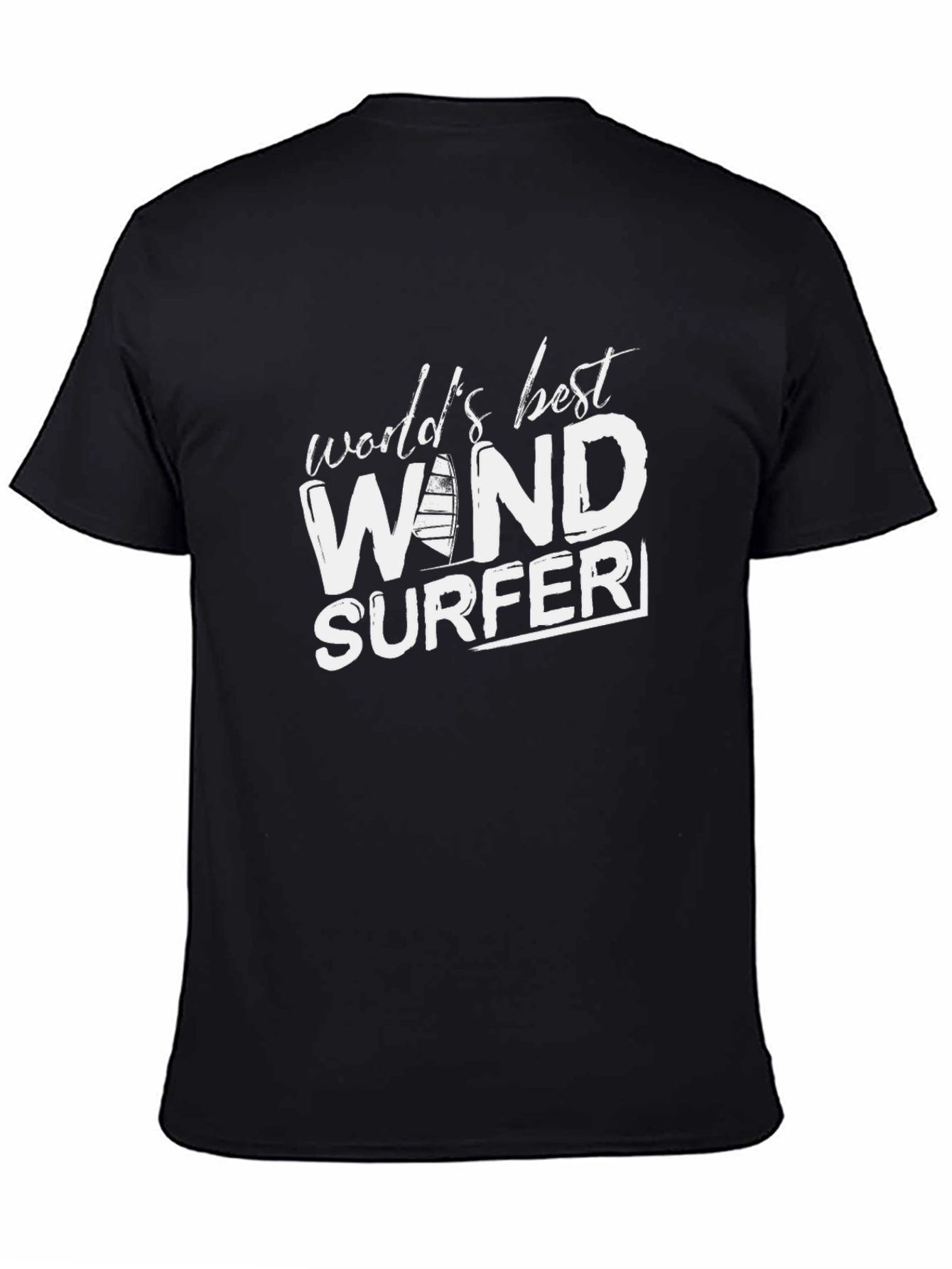Worlds Best Wind Surfer T-Shirt | Black Cotton Tee