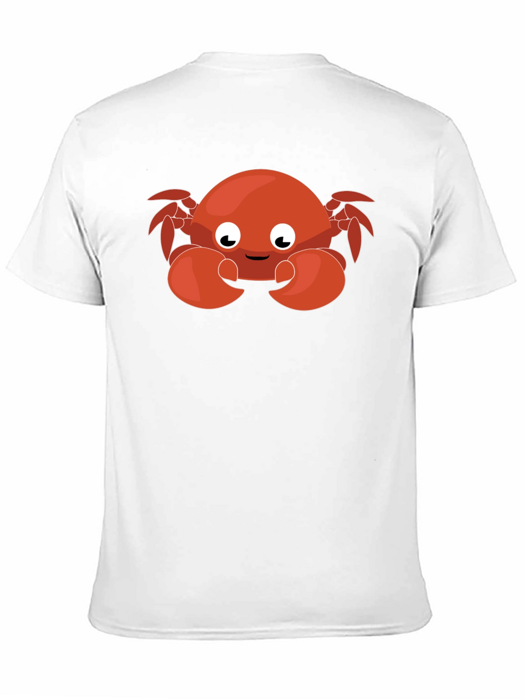 Cute Cartoon Crab Graphic Black T-Shirt