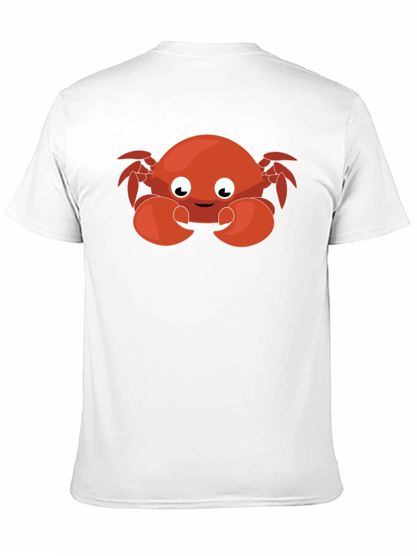 Cute Cartoon Crab Graphic Black T-Shirt