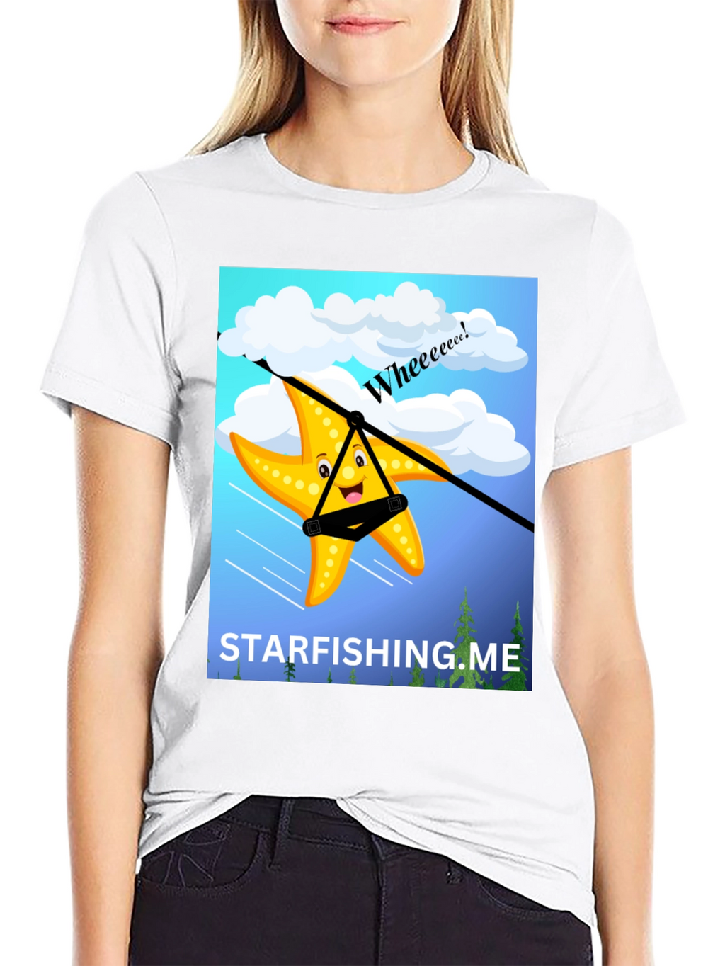 Starfishing.me Ziplining Starfish Graphic Tee