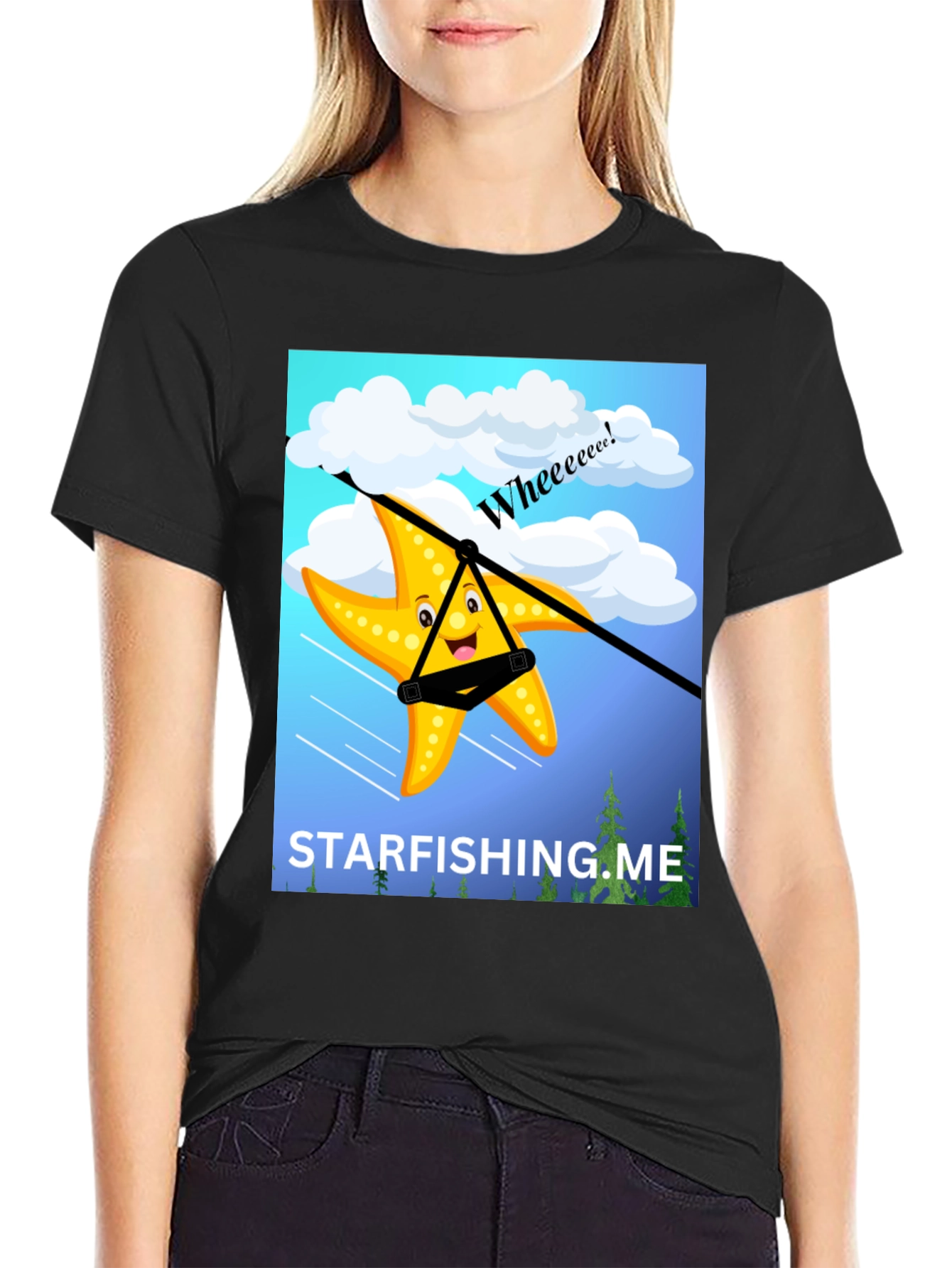 Starfishing.me Ziplining Starfish Graphic Tee