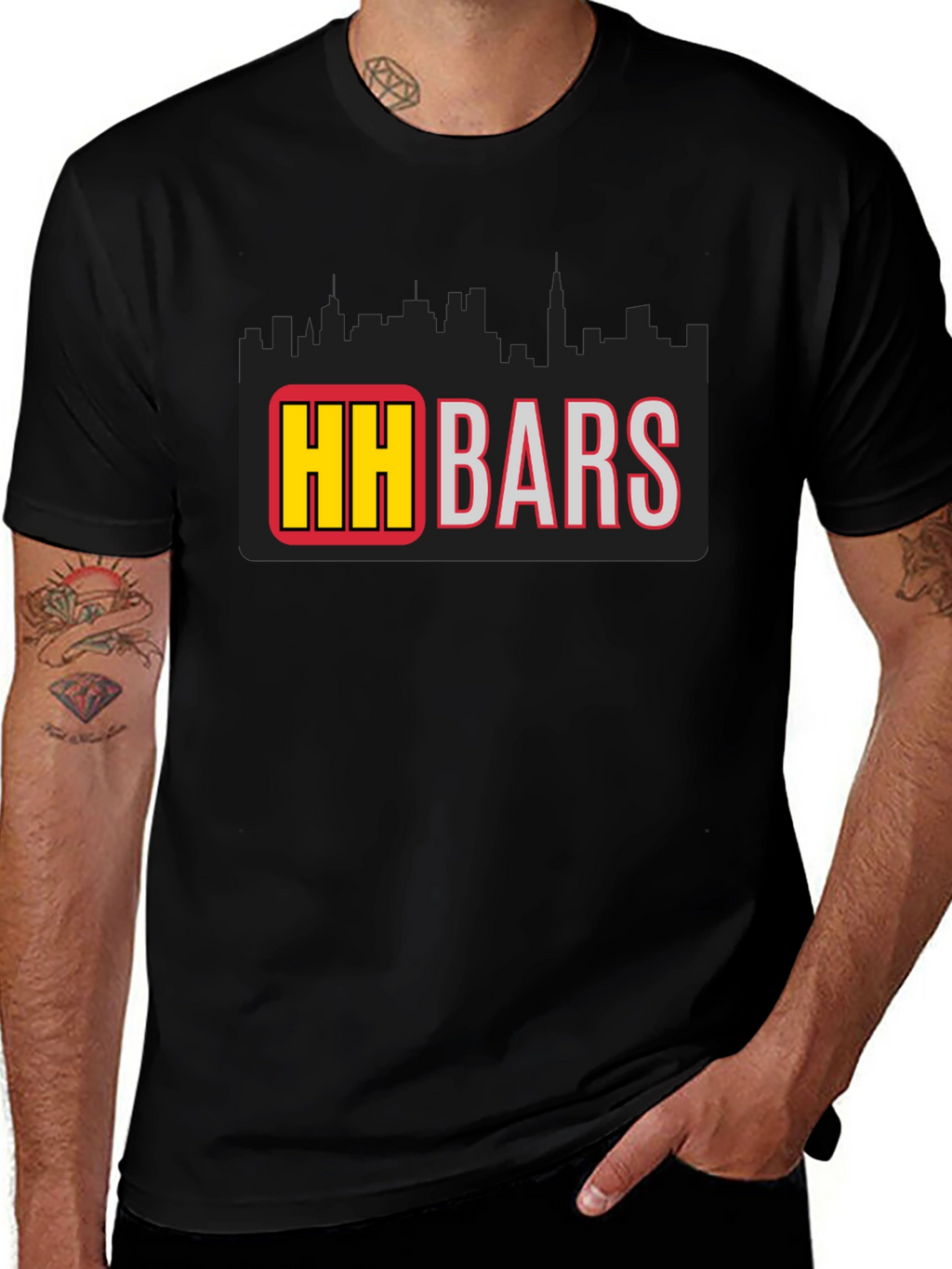 HH Bars Graphic Tee - Black Short Sleeve